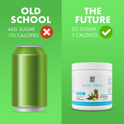 Yes You Can! Aloe Vera Pulvergetränk - Hydrationsbooster mit Bio-Aloe Vera Extrakt - Leckere Ananasgeschmack - 40 Portionen - Hergestellt in USA