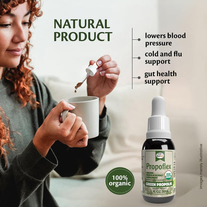 Beelife Propoflex Bio-Propolis Extrakt Organisch – Hoher Artepillin-C-Gehalt, Antioxidantienreiches Nahrungsergänzungsmittel für das allgemeine Wohlbefinden – Natürlich & Koscher – Hergestellt in Brasilien, 30 ml
