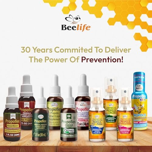 Beelife Propoflex Bio-Propolis Extrakt Organisch – Hoher Artepillin-C-Gehalt, Antioxidantienreiches Nahrungsergänzungsmittel für das allgemeine Wohlbefinden – Natürlich & Koscher – Hergestellt in Brasilien, 30 ml