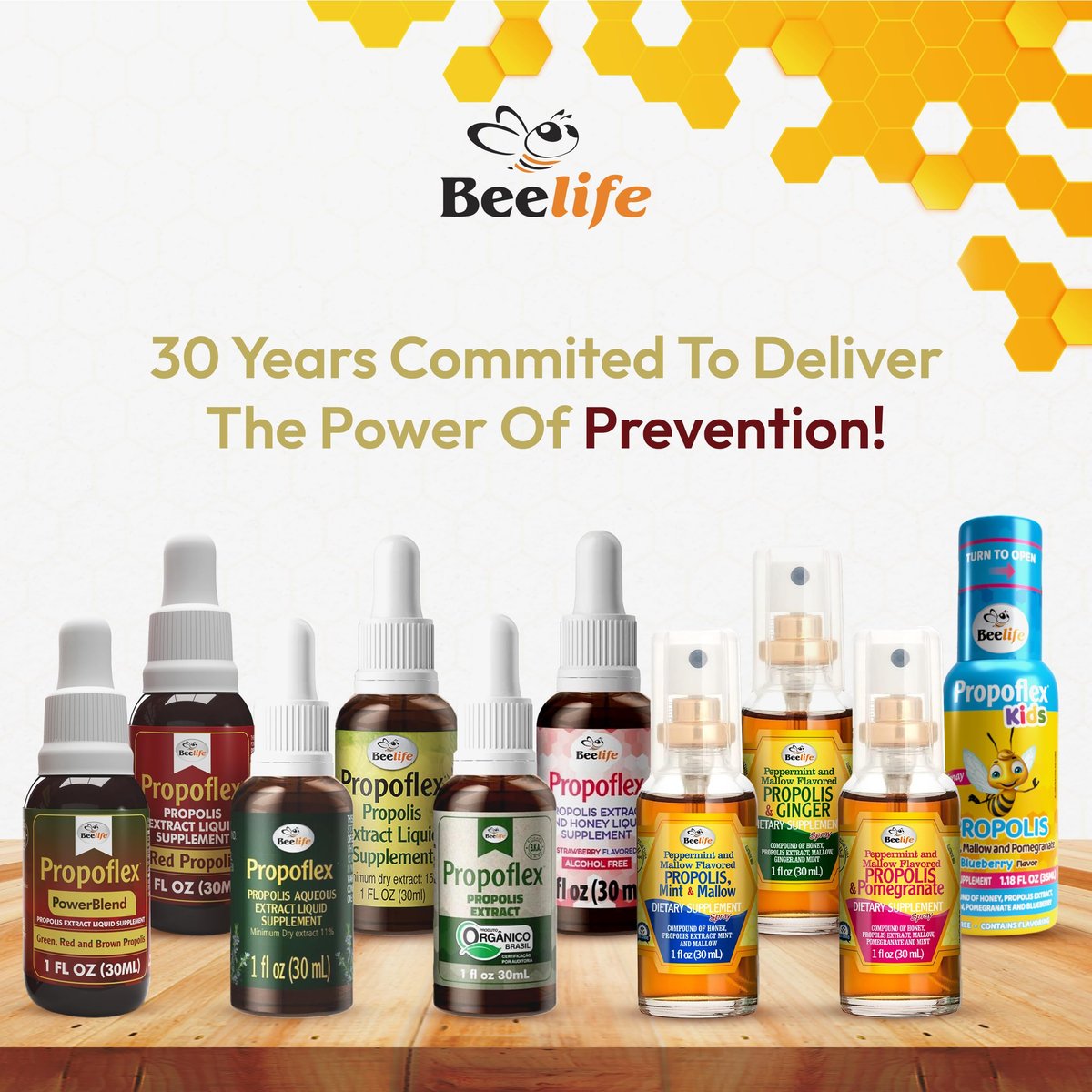 Beelife Propoflex Bio-Propolis Extrakt Organisch – Hoher Artepillin-C-Gehalt, Antioxidantienreiches Nahrungsergänzungsmittel für das allgemeine Wohlbefinden – Natürlich & Koscher – Hergestellt in Brasilien, 30 ml