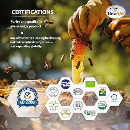 Beelife Propoflex Bio-Propolis Extrakt Organisch – Hoher Artepillin-C-Gehalt, Antioxidantienreiches Nahrungsergänzungsmittel für das allgemeine Wohlbefinden – Natürlich & Koscher – Hergestellt in Brasilien, 30 ml