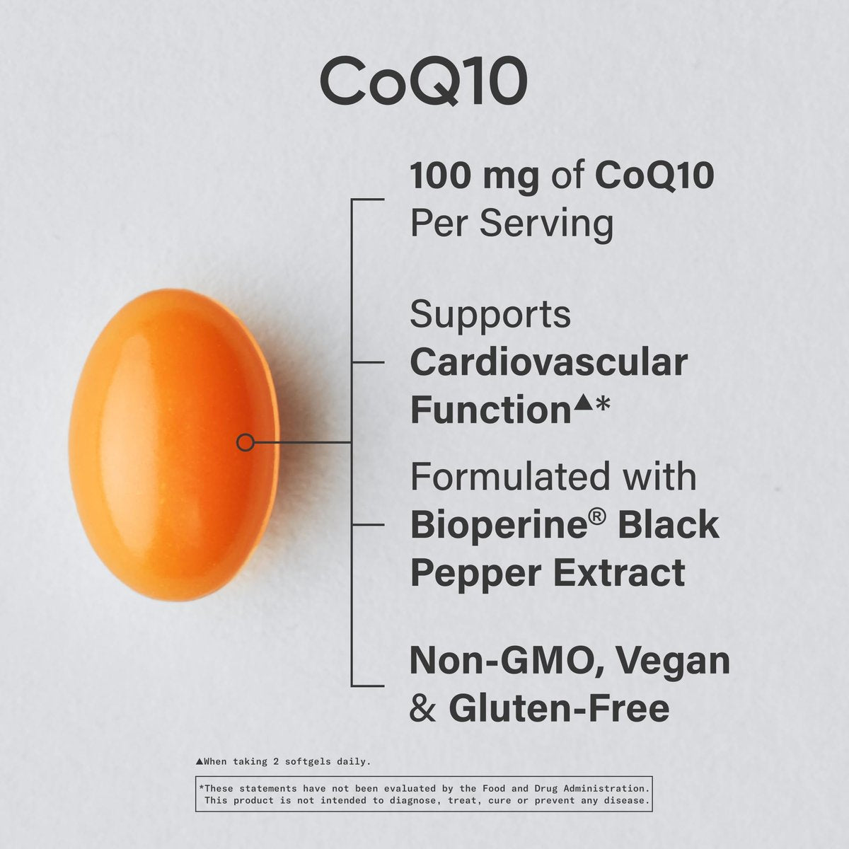Sports Research CoQ10 (100 mg) mit Kokosöl & Bioperin (schwarzer Pfeffer) für bessere Absorption | Vegan zertifiziert, Non-GMO verifiziert (120 vegane Weichkapseln)