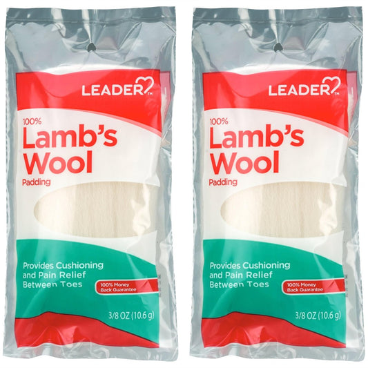 LEADER 100% Lammwolle Zehenpolster – Schmerzlinderung & Schutz bei Hühneraugen und Hornhaut, 2er-Pack