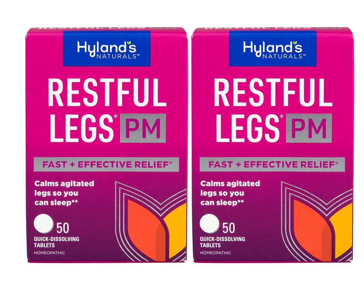 Hyland's Restful Legs PM – Nachtformel zur Beruhigung unruhiger Beine für erholsamen Schlaf, 50 schnell lösliche Tabletten (2er-Pack)