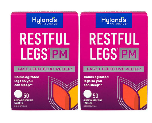Hyland's Restful Legs PM – Nachtformel zur Beruhigung unruhiger Beine für erholsamen Schlaf, 50 schnell lösliche Tabletten (2er-Pack)