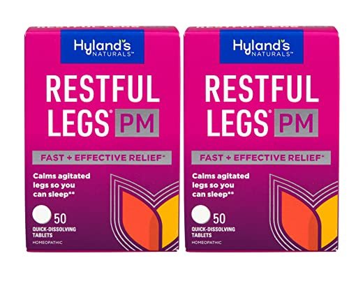 Hyland's Restful Legs PM – Nachtformel zur Beruhigung unruhiger Beine für erholsamen Schlaf, 50 schnell lösliche Tabletten (2er-Pack)