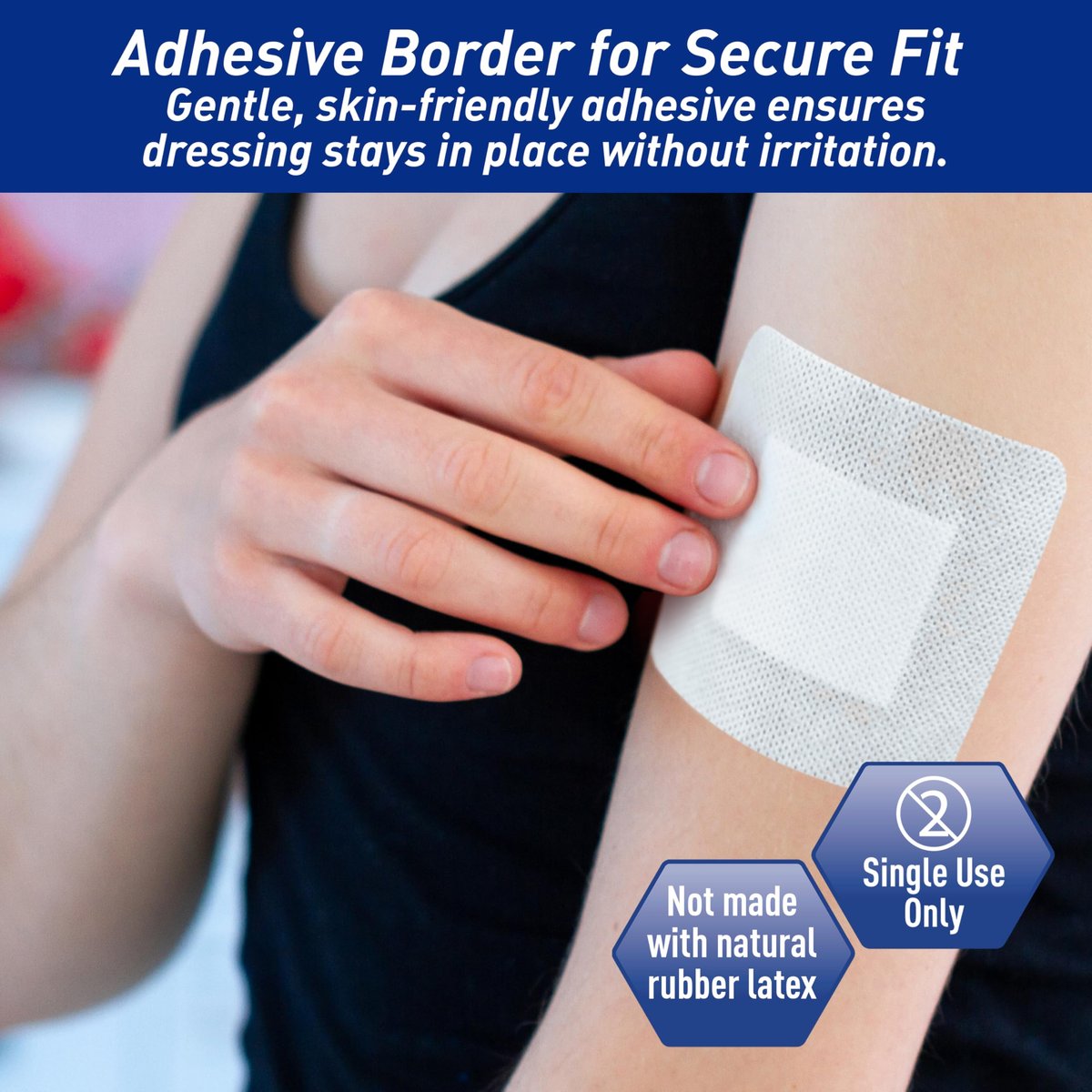 MED PRIDE Bordered Gauze-Island Dressing 4'' x 4'' – 25 einzeln verpackte sterile Wundauflagen mit Kleberand, saugfähig & atmungsaktiv, latexfrei
