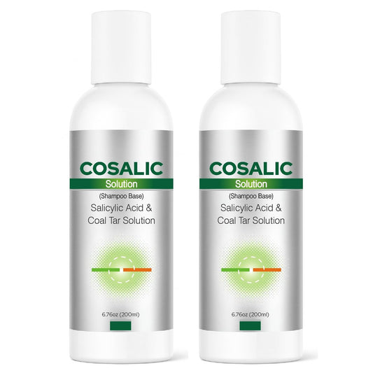 SALVE Cosalic Shampoo Lösung (200 ml / 6,76 fl oz) im 2er-Pack mit Salicylsäure und Steinkohlenteer für schuppenanfällige und psoriasis-anfällige Kopfhaut