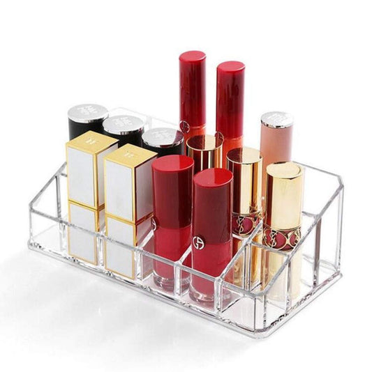 Weiai Lippenstift-Halter 18 Plätze Lipgloss-Organizer, 3 Reihen – Mehrstufiger Make-up-Halter & Kosmetik-Aufbewahrungsdisplay