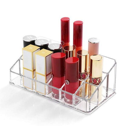 Weiai Lippenstift-Halter 18 Plätze Lipgloss-Organizer, 3 Reihen – Mehrstufiger Make-up-Halter & Kosmetik-Aufbewahrungsdisplay