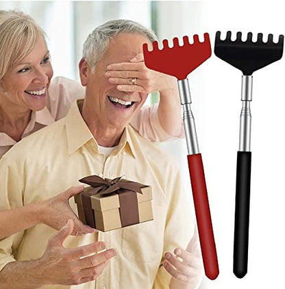 YIMICOO 6er-Pack Teleskop-Rückenkratzer – Ausziehbarer Metall-Rückenkratzer mit weichem Gummigriff, ideal als Geschenk zu Thanksgiving, Geburtstag und Weihnachten