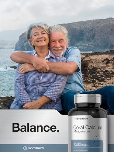 Horbäach Korallenkalzium 1500mg Kapseln | 150 Stück | Mit Magnesium | Non-GMO & Glutenfrei