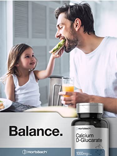 Horbäach Calcium D-Glucarat 1000mg – 120 Kapseln | Nicht-GVO, Glutenfrei