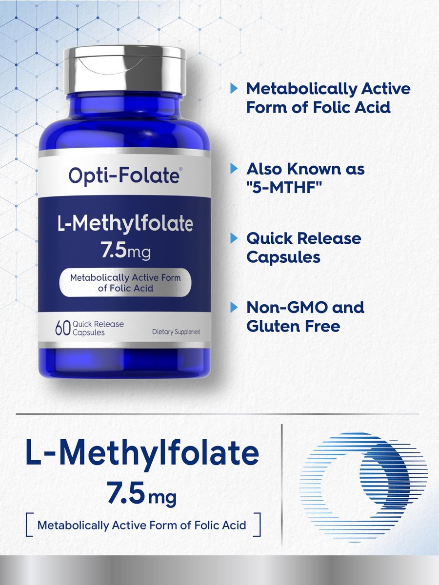 Carlyle L-Methylfolat 7,5 mg | 60 Kapseln | Optimiert und aktiviert | Nicht-GVO, glutenfrei | Methylfolat, 5-MTHF | von Opti-Folate