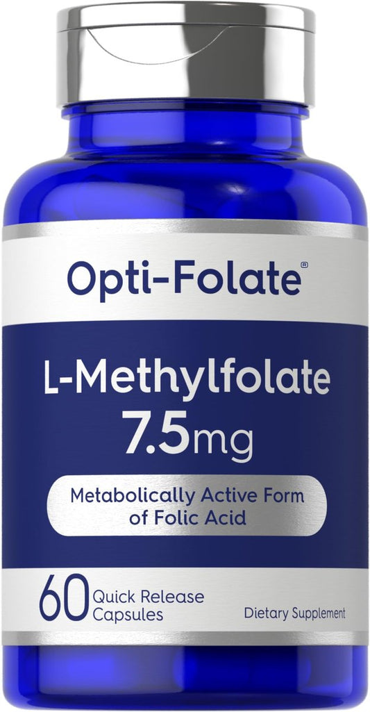 Carlyle L-Methylfolat 7,5 mg | 60 Kapseln | Optimiert und aktiviert | Nicht-GVO, glutenfrei | Methylfolat, 5-MTHF | von Opti-Folate
