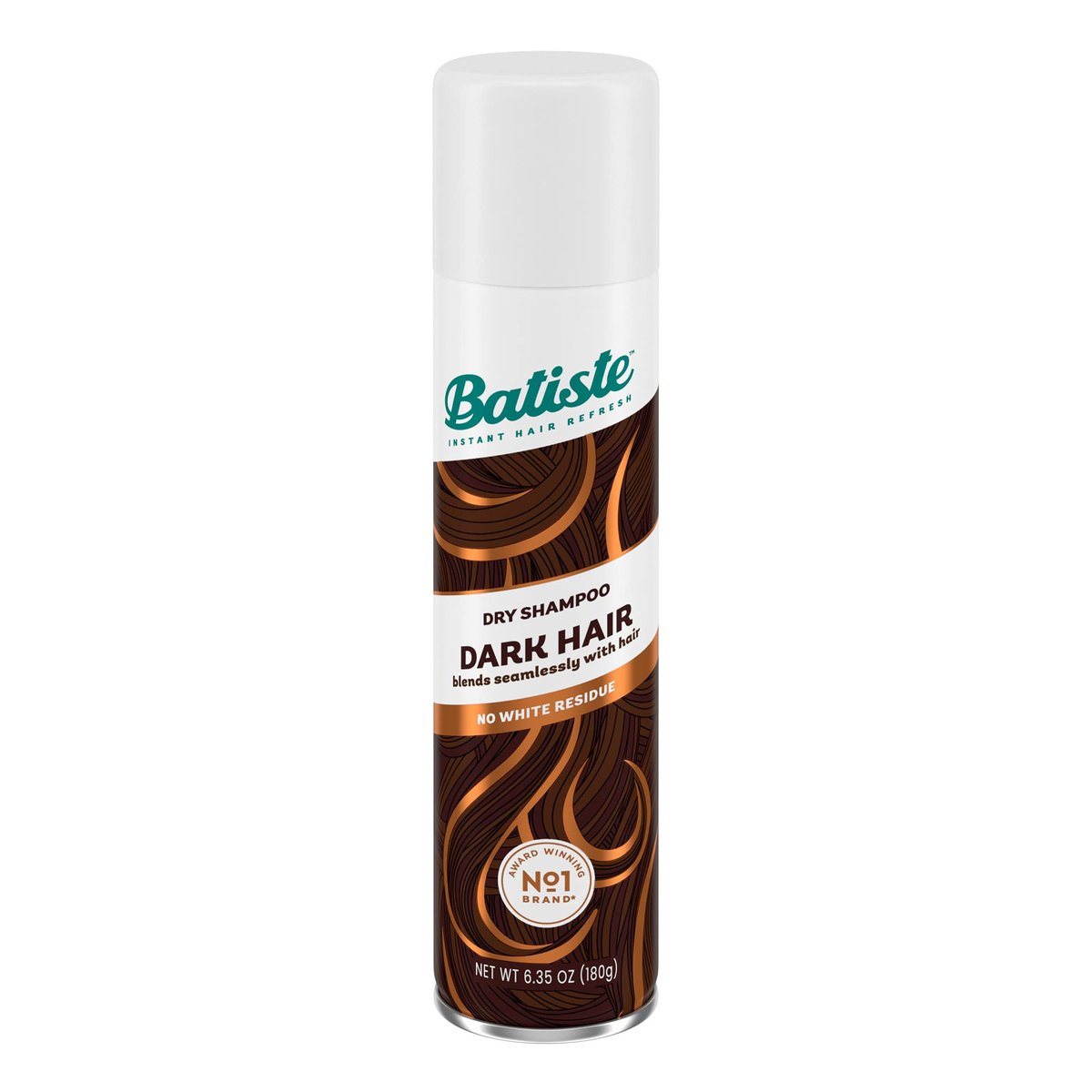 Batiste Trockenshampoo für dunkles Haar – Erfrischt das Haar und absorbiert Öl zwischen den Wäschen, wasserloses Shampoo für mehr Textur und Volumen, 6,35 oz Flasche