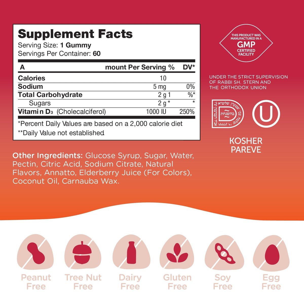 Zahler Chapter One Vitamin D3 Gummis – Immun- & Knochenunterstützung für Kinder – Leckere Kauvitalstoffe mit täglichem Vitamin D – Koscher, glutenfrei, laktosefrei & vegetarisch – 60 Stück