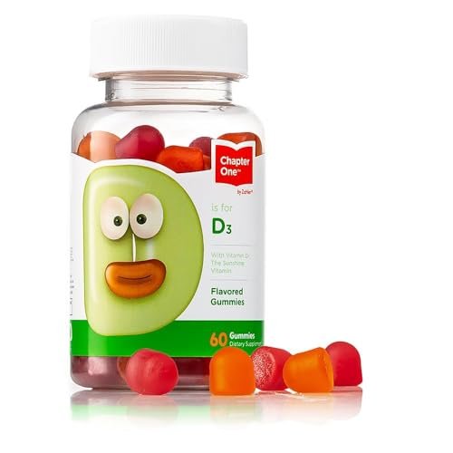 Zahler Chapter One Vitamin D3 Gummis – Immun- & Knochenunterstützung für Kinder – Leckere Kauvitalstoffe mit täglichem Vitamin D – Koscher, glutenfrei, laktosefrei & vegetarisch – 60 Stück