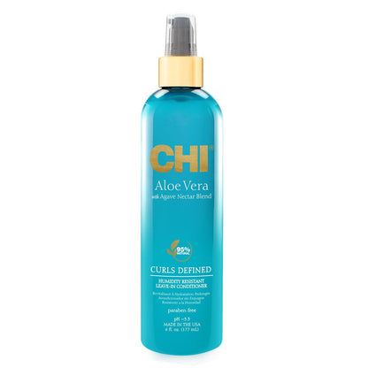 CHI Aloe Vera Feuchtigkeitsspendender Leave-In Conditioner für definierte, glatte & krausfreie Locken – sulfat-, paraben- & tierversuchsfrei, 177 ml