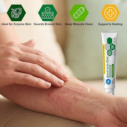 MED PRIDE Bacitracin-Zink-Salbe, 4er-Pack mit 1-oz-Tuben – Bulk-Erste-Hilfe-Antibiotikasalbe für Schnitte, Schürfwunden, kleine Verbrennungen & Wunden – Infektionsprävention & Hautschutz