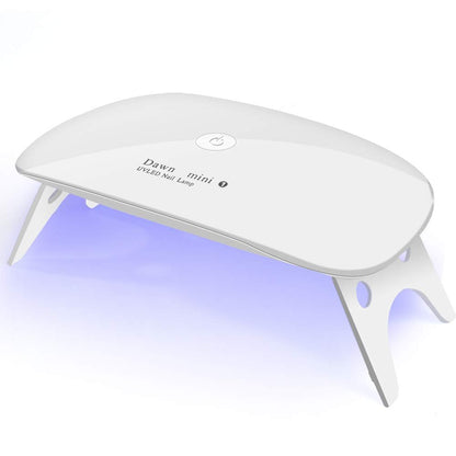 Kepma UV LED Nageltrockner Mini Lampe Tragbare Aushärtelampe für Gellack, 6W (Weiß)