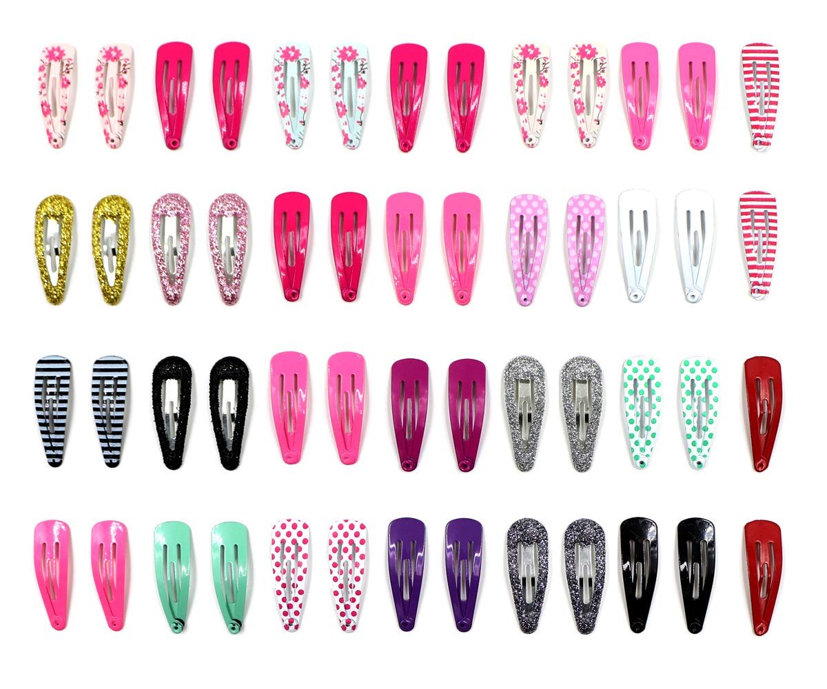 Zapire 52-teilige kleine Haarklammern für Mädchen – Rutschfeste Snap-Barrettes für Kleinkinder, Mädchen, Frauen – Haarzubehör