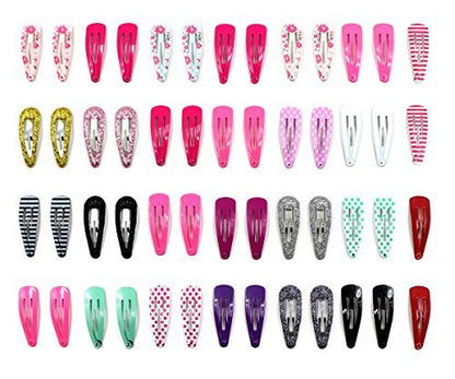 Zapire 52-teilige kleine Haarklammern für Mädchen – Rutschfeste Snap-Barrettes für Kleinkinder, Mädchen, Frauen – Haarzubehör
