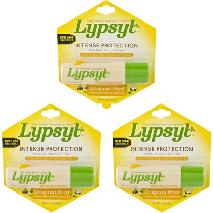 Lypsyl Intensiver Schutz Original Minze Lippenbalsam 0,10 oz (3er-Pack)