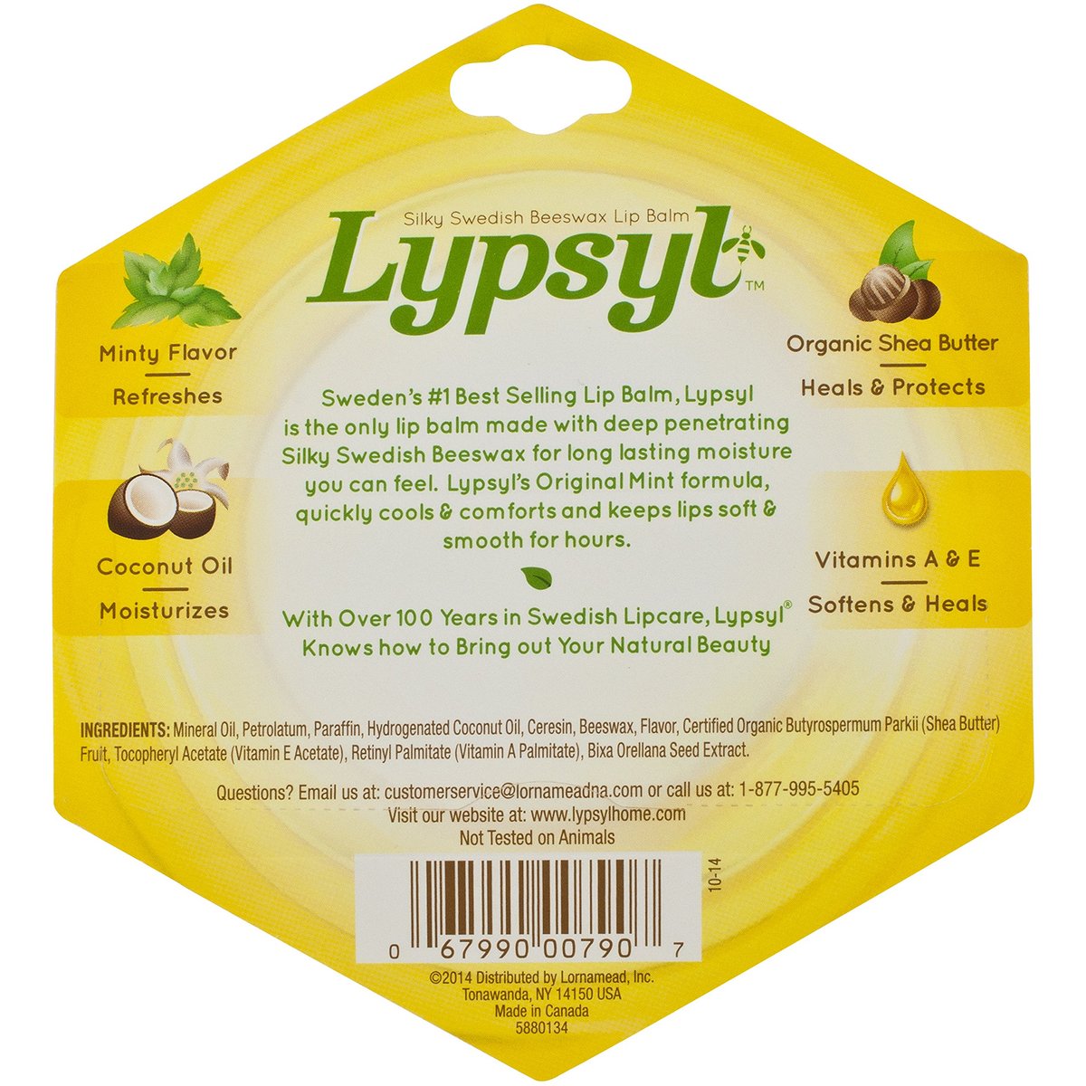 Lypsyl Intensiver Schutz Original Minze Lippenbalsam 0,10 oz (3er-Pack)