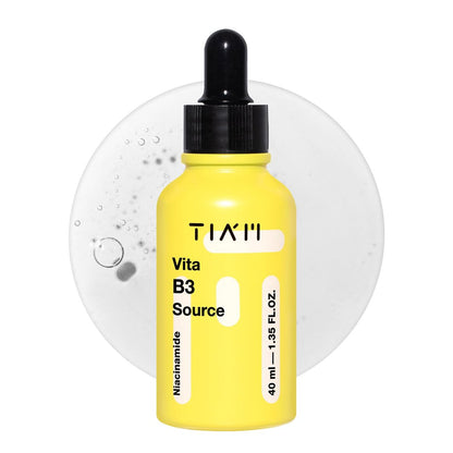 TIAM Vita B3 Source Niacinamid 10% + Arbutin 2% – Ausgleichende Gesichtsbehandlung für ungleichmäßigen Hautton, 40 ml