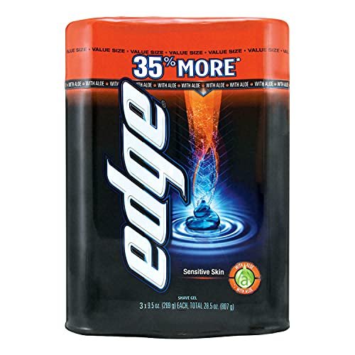 Binoa Edge Rasiergel für empfindliche Haut – 3er-Pack (9,5 Unzen pro Flasche) – Premium Shave Gel