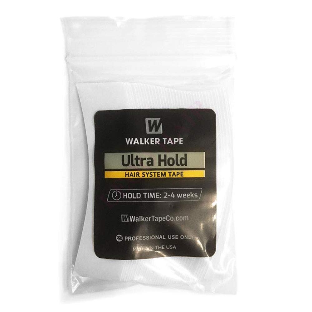 Ultra Hold | Doppelseitiges blaues Haartape-Aufkleber-Streifen-Klebeband, wasserdicht für Echthaar, Toupet-Tape für Männer und Frauen, Spitzenhaarsystem-Ersatzverlängerung | Contour C (36 Stück x 1 Beutel)