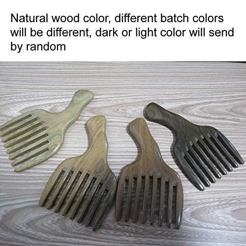 Sandalwood-Haarkamm mit breiten Zinken – Afro Pick und Bartstyling in einem