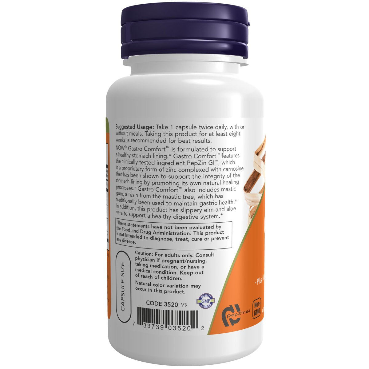 NOW Foods Gastro Comfort Kapseln mit Mastix, Aloe Vera und Ulmenrinde, 60 vegane Kapseln