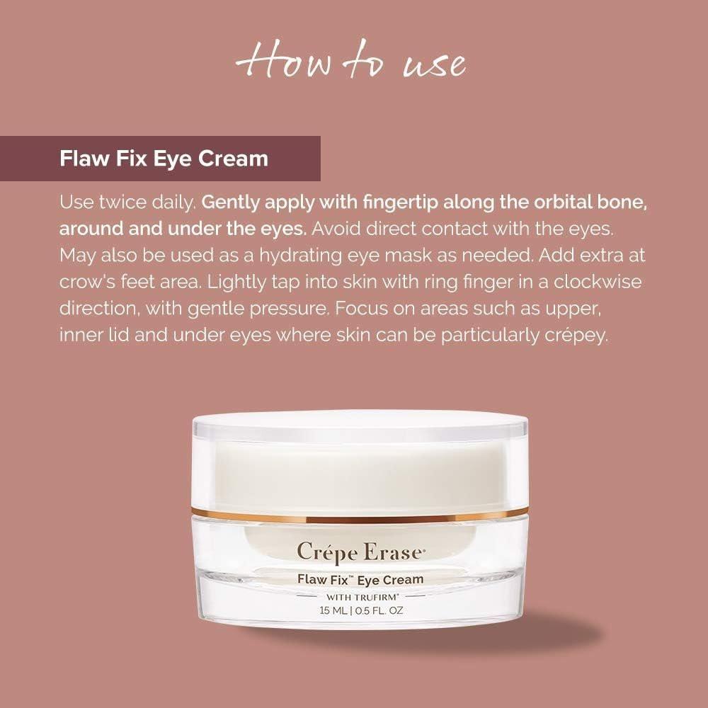 BODY FIRM Crepe Erase Flaw-Fix Augencreme - Anti-Aging Faltencreme gegen Schwellungen, Augenringe, Fältchen und müde Augen, 15 ml