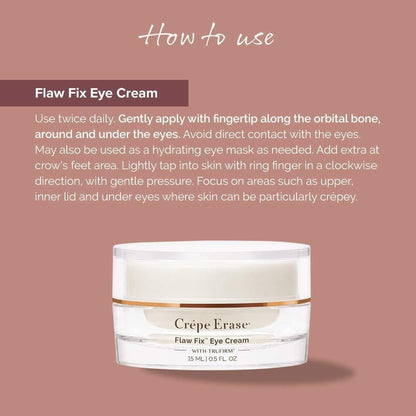 BODY FIRM Crepe Erase Flaw-Fix Augencreme - Anti-Aging Faltencreme gegen Schwellungen, Augenringe, Fältchen und müde Augen, 15 ml