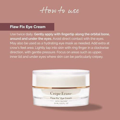 BODY FIRM Crepe Erase Flaw-Fix Augencreme - Anti-Aging Faltencreme gegen Schwellungen, Augenringe, Fältchen und müde Augen, 15 ml