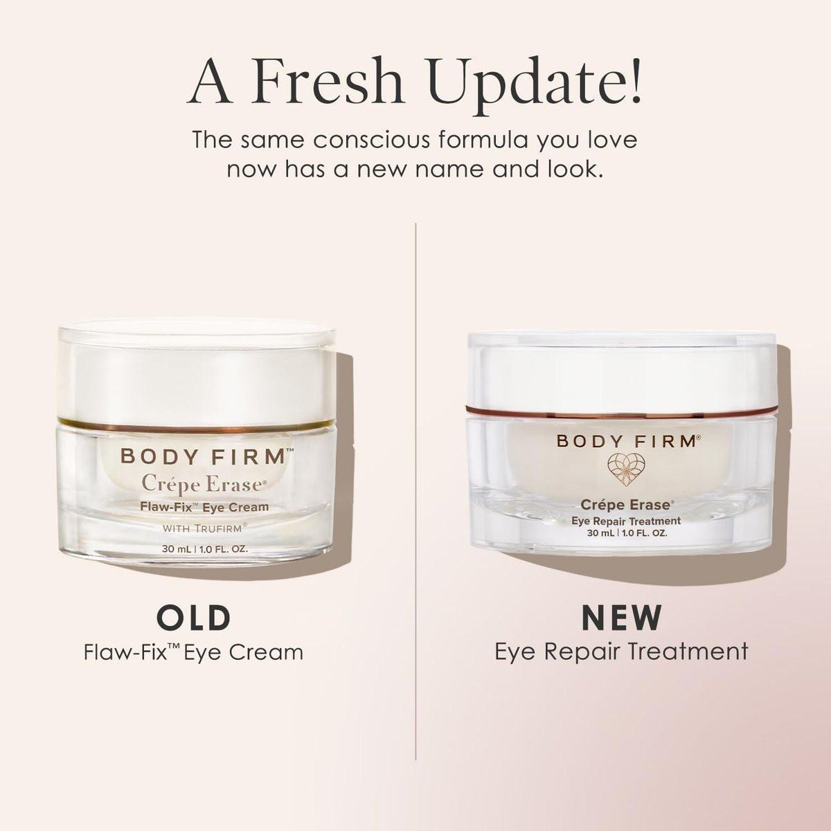 BODY FIRM Crepe Erase Flaw-Fix Augencreme - Anti-Aging Faltencreme gegen Schwellungen, Augenringe, Fältchen und müde Augen, 15 ml