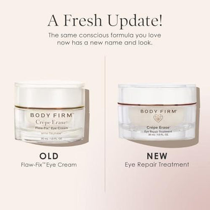 BODY FIRM Crepe Erase Flaw-Fix Augencreme - Anti-Aging Faltencreme gegen Schwellungen, Augenringe, Fältchen und müde Augen, 15 ml