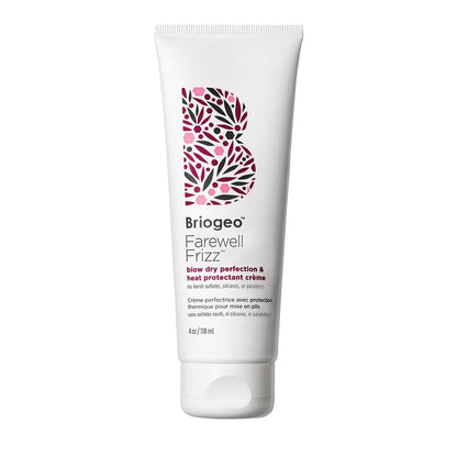 Briogeo Farewell Frizz Blow Dry Perfection & Heat Protectant Crème – Silikonfreie Styling-Creme für Frizz-Kontrolle, Glätte und Glanz – Hitzeschutz bis 450 °F – Vegan & tierversuchsfrei – 118 ml