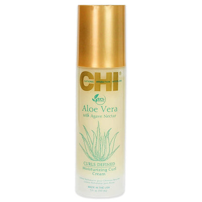 CHI Aloe Vera Feuchtigkeits-Curl-Creme – definierte, springende Locken ohne Knuspern, sulfat-, paraben- & glutenfrei, 148 ml