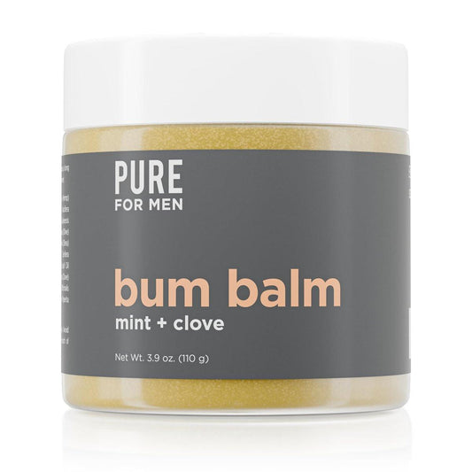 Pure for Men Bum Balm | Feuchtigkeitslotion für Männer | Allzweck-Hautpflege und Deodorant-Balsam | Rohsheabutter, Minze und Nelke | 3,9 oz