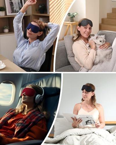 LKY DIGITAL Schlafmaske für Seitenschläfer 3er Pack, 3D Augenmaske zum Schlafen, Nachtblindfold für Männer Frauen