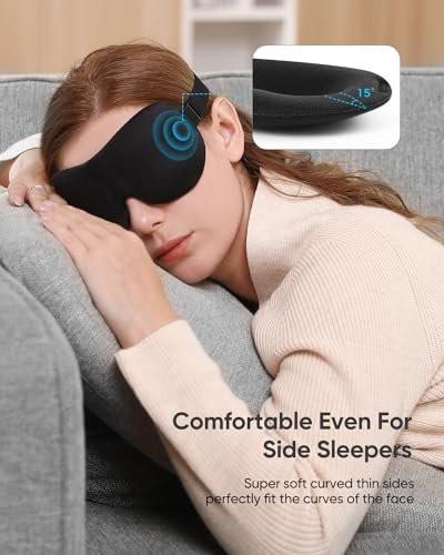 LKY DIGITAL Schlafmaske für Seitenschläfer 3er Pack, 3D Augenmaske zum Schlafen, Nachtblindfold für Männer Frauen