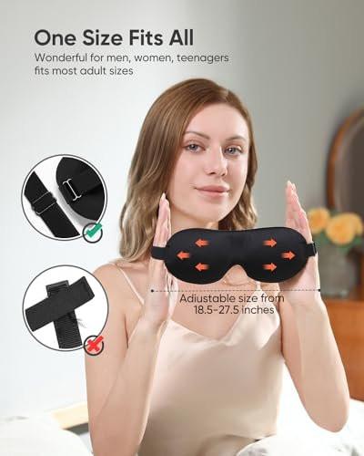 LKY DIGITAL Schlafmaske für Seitenschläfer 3er Pack, 3D Augenmaske zum Schlafen, Nachtblindfold für Männer Frauen
