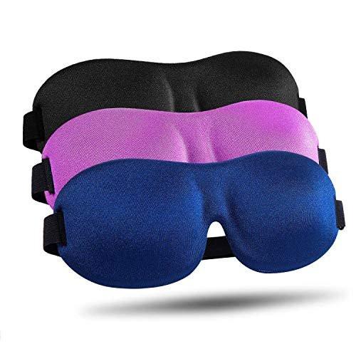 LKY DIGITAL Schlafmaske für Seitenschläfer 3er Pack, 3D Augenmaske zum Schlafen, Nachtblindfold für Männer Frauen