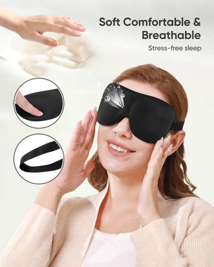 LKY DIGITAL Schlafmaske für Seitenschläfer 3er-Pack, 3D Augenmaske zum Schlafen, Schlafbrille für Männer Frauen - Grau, Blau & Schwarz