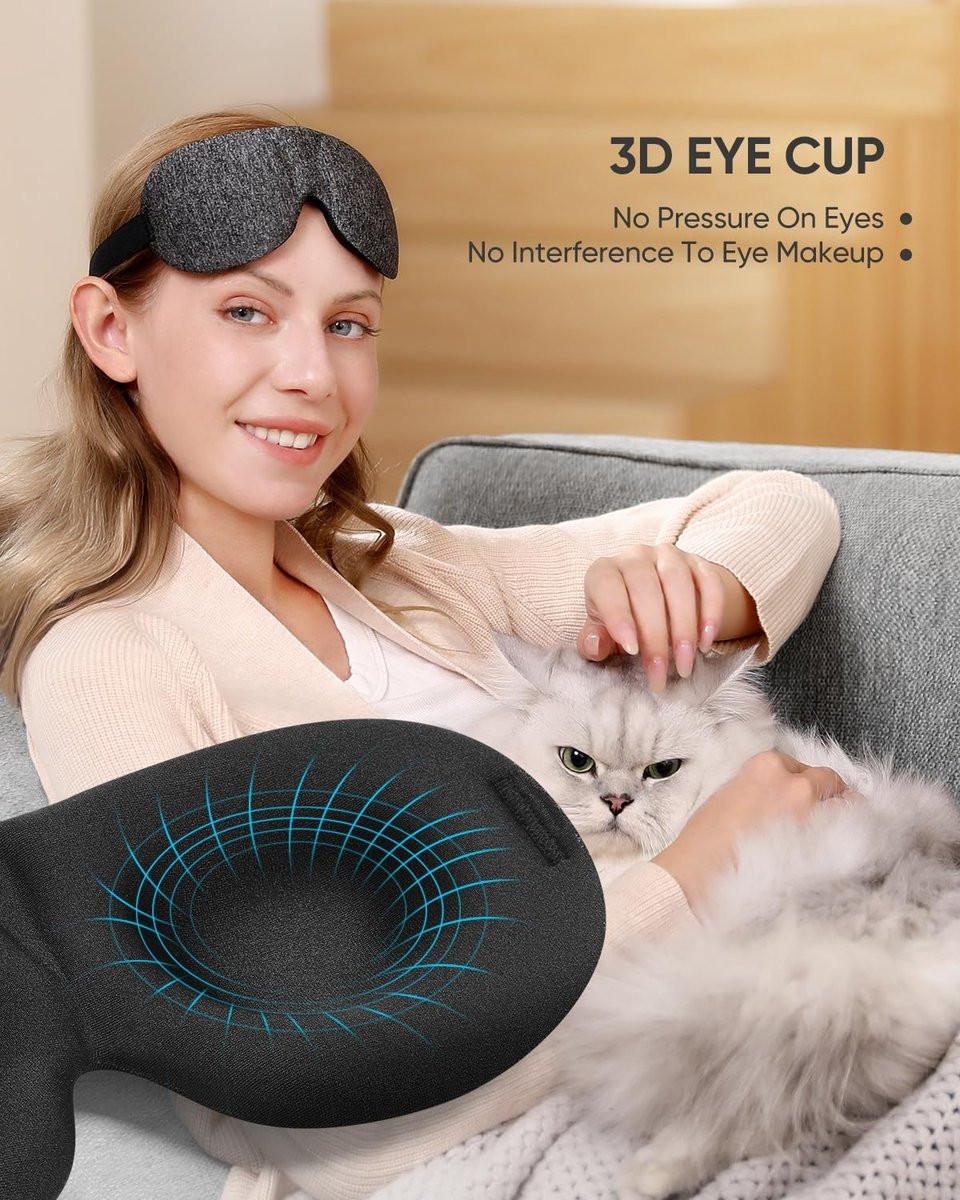 LKY DIGITAL Schlafmaske für Seitenschläfer 3er Pack, 3D Augenmaske zum Schlafen, Nachtblindfold für Männer Frauen