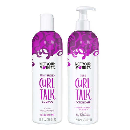 Not Your Mother's Curl Talk Shampoo und Conditioner Set für Locken - (2er Pack) 12 fl oz - Shampoo und Conditioner für Locken aller Typen - Reinigt und spendet Feuchtigkeit - Kontrolliert Frizz