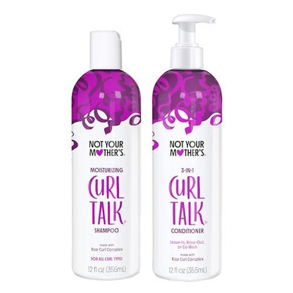 Not Your Mother's Curl Talk Shampoo und Conditioner Set für Locken - (2er Pack) 12 fl oz - Shampoo und Conditioner für Locken aller Typen - Reinigt und spendet Feuchtigkeit - Kontrolliert Frizz